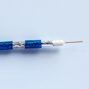 China Blue Jacket RG6 CCTV Coaxial Cable Bare Copper on sale