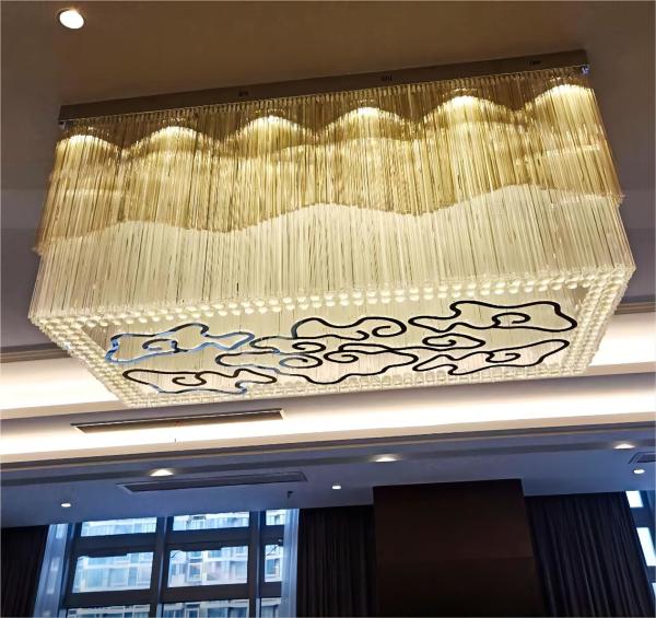 Buy LED Chinese Style Xiangyun Design Custom Crystal High Ceilings Chandeliers at wholesale prices