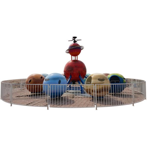 Red color interstellar trave helicopter equipment for family funny lifting and rotating entertainment