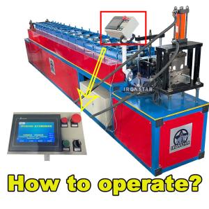 Quality PLC Control Roller Shutter Machine C Guide Rail Roll Forming Machine Easy Operate for sale