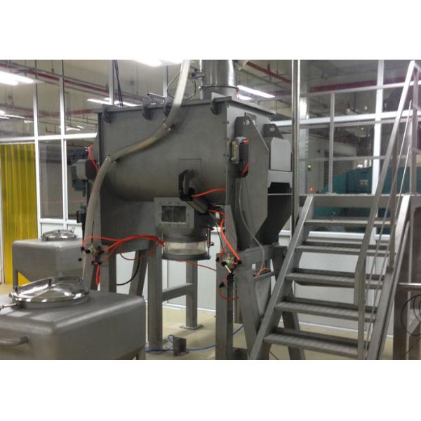 Industrial Single Shaft Plough Machine / Powder Mass Mixer CE Certification