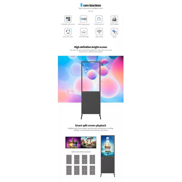 Double Side LCD Android Wifi Digital Signage 55'' With Remote Managemnet