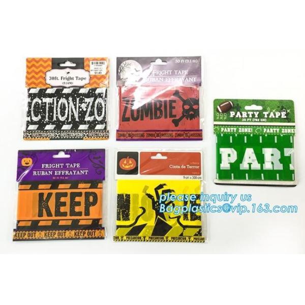 Caution Tape Halloween Red and White Banner Tape,EPI manufacturer in low price Halloween Caution Tape bagplastics packag