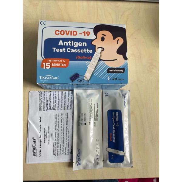 Factory Wholesale Cov-19 Kids Test Kit Antigen Rapid Test Cassette Colloidal gold Siliva Nose Saliva Test