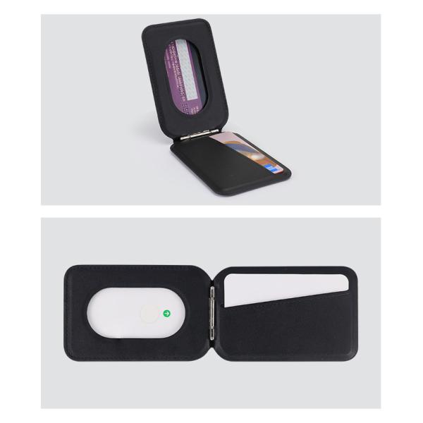 PU Leather MagSafe Wallet Stand Customizable With Embossed Or UV Print Logo