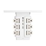 Wall Power Socket with Surge Protector ETL cETL Passed 6Way 3USB