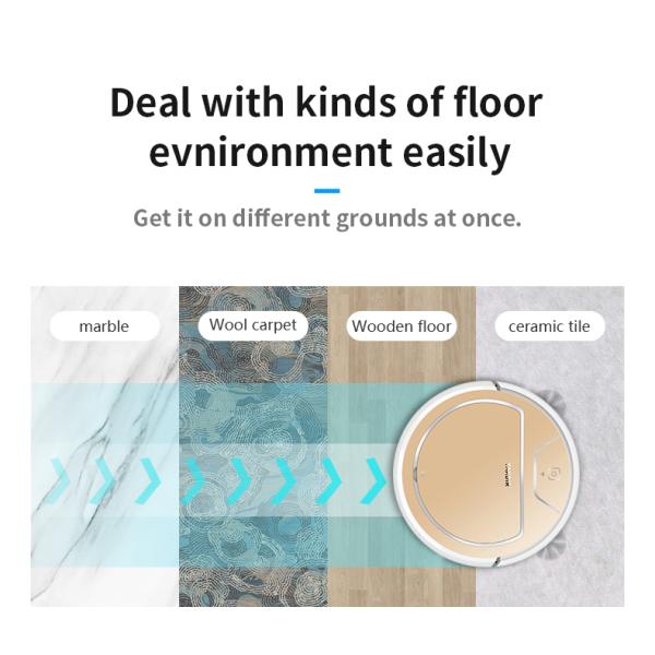 Auto Recharged Wet And Dry Robot Vacuum Cleaner For Living Room / Office