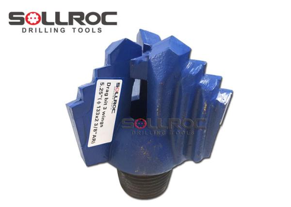 Buy API Thread Three Wings Step Drag Drill Bits With Tungsten Carbides at wholesale prices
