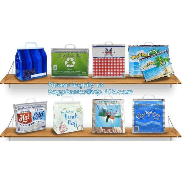 reflective Thermal Plastic handle portable aluminum epe foam Insulation bag cool bag,aluminum film lunch Thermal food pi