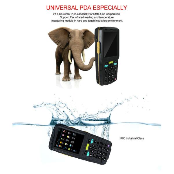 8GB ROM Android Handheld RFID Reader , Rugged UHF Scanner PDA Printer