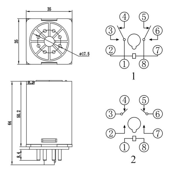 NNC Clion power relay HHC70B NNC70B(MK2P,MK3P) 2Z 3Z 8pins 11pins dpdt safety relay