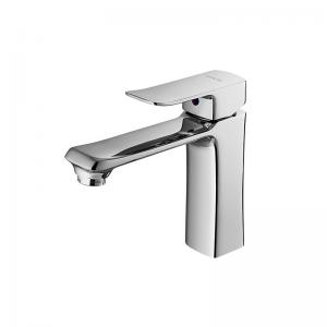 Quality Basin Mixer Washroom Hot Cold Chromed Plated Single Hole Bathroom Basin Mixer Taps Tap Faucet for sale