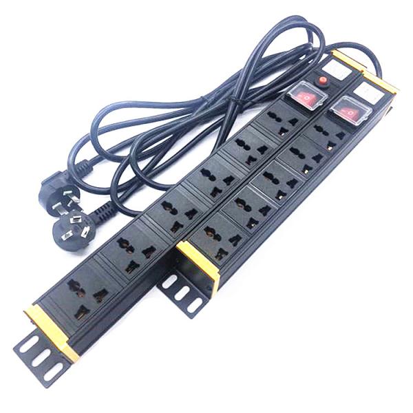 Lithium alloy PDU Cabinet 2 ,6 outlets Power Strip Universal Extension Socket Appliance
