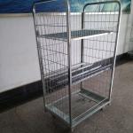 Galvanized Custom Display Racks Logistics Trolley Adjustable Wire Shelf