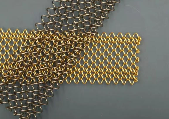 Red Copper Decorative Metal Hanging Curtains