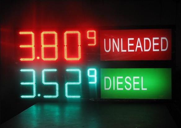 Buy LED Gas Station Sign for Oil Price , RF LCD Wireless Remote Control Digital 7 Segment Display at wholesale prices