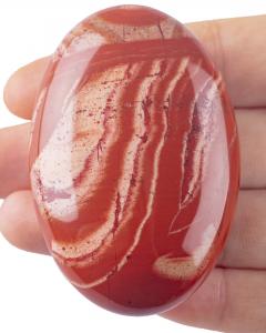 China Oval Red Jasper Palm Stone Jasper Worry Stone Anxiery Releasing on sale