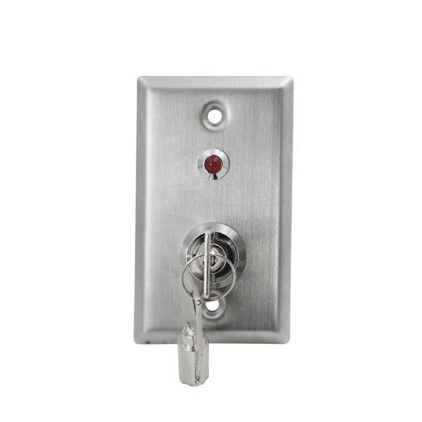 Round Corner Panel Keyed On Off Switch With Light , 86 * 50mm Emergency Key Switch