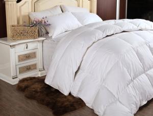 Quality Customized Luxury Double Stitched Down Feather Quilt for Adults with White Goose Feather for sale
