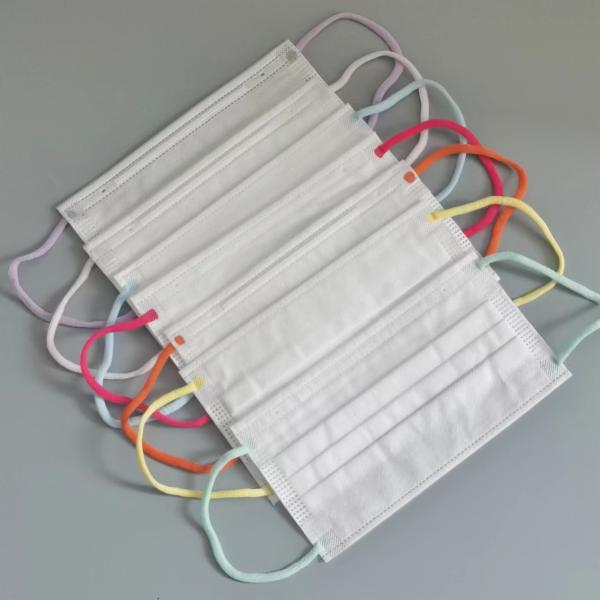 3 Ply Comfort Soft Elastic Ear Loops Rope Soft Flat Elastic Cord Colourful 6mm