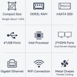 Intel Celeron Processor Mini Computer With Black Chassis DDR3 8GB RAM For Home