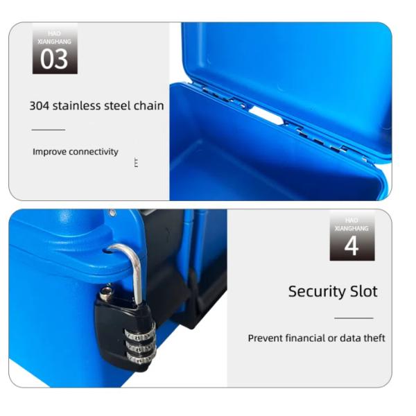 Tool Storage Case with Push Switch Mechanism Non-Slip Frosted Handle and Lockable Slot for Secure Equipment Protection