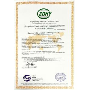 Shenzhen Fable Jewellery Technology Co., Ltd. Certifications
