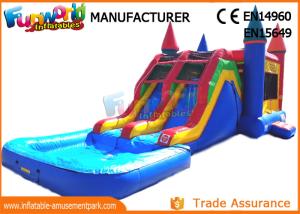 China Customized Inflatable Bouncy Castle With Water Slide TUV ROHS EN71 on sale