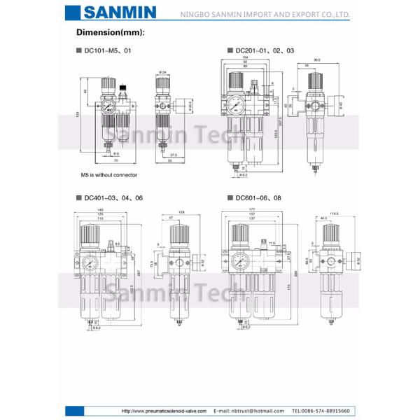 FESTO Type OC DC series FRL Two Units Filter Regulator High Pressure Filter Regulator Lubricator Sanmin