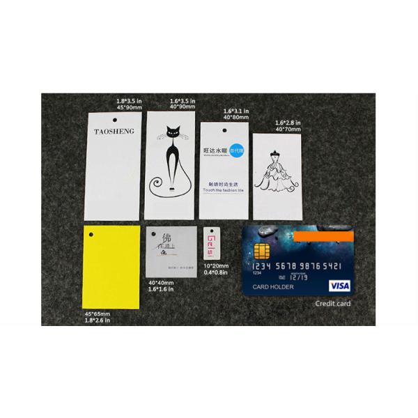 Custom Kraft Paper Toy / Clothing Hang Tags Multi Color Printing On Both Side