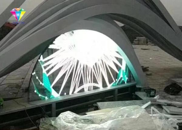 Buy Programmable Led Transparent Display , Soft Pixel Transparent Glass Led Screen at wholesale prices