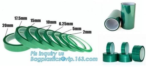 Buy Green PET High Temperature Silicone Adhesive polyester Tape,Green PET Masking Tape Especially on Liner and Discs bagease at wholesale prices