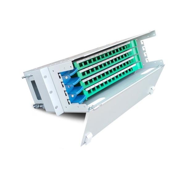 ODF Optic Distribution Unit Singemode 48 Port Fiber Optic Patch Panel LC
