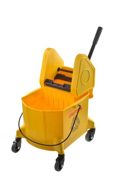 Buy Commercial Mop Bucket With Side Press Wringer Combo Buckets And Pails On Wheels at wholesale prices