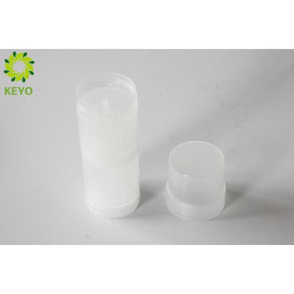 Clear PP Plastic Empty Stick Deodorant Containers Round Shape Capacity 60g