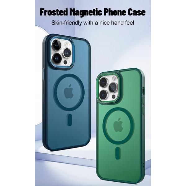 Translucent Matte Magsafe Phone Wallet Shockproof Anti Fingerprint