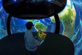 Wide View Circular Projection Screen Aluminum Frame With Black Velvet Border