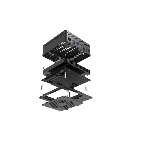 N5100 CPU QUAD CORE FANLESS Mini COMPUTER HDMI DP VGA UHD GRAPHICS