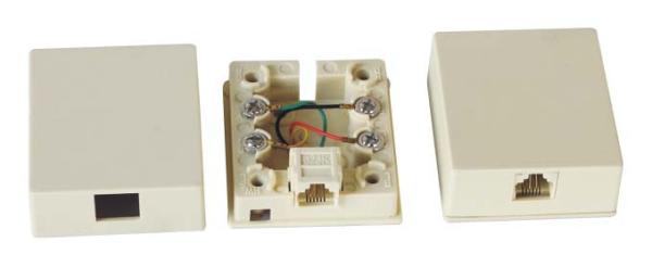 Buy RJ11 Modular Single Port Surface Mount Box at wholesale prices