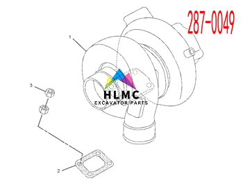 287-0049 49179-02910 C6.4 Car Engine Parts Turbocharger 320D Excavator Mitsubishi E320B E320C E320D