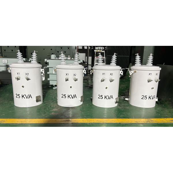 25KVA Single Phase Pole Distribution Transformer 12470V To 277V ANSI IEEE