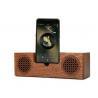 Mini Wooden Bluetooth Speaker , 1200mAh Battery Phone Charger Holder for sale