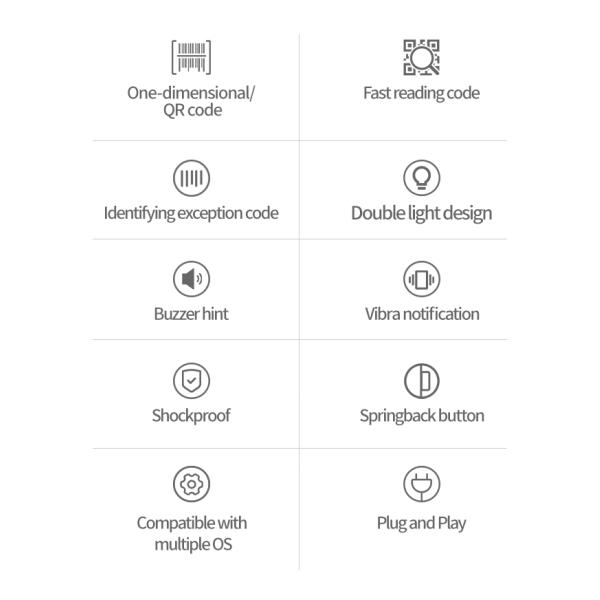 Logistics CMOS 2d QR Barcode Scanner With Double Lam