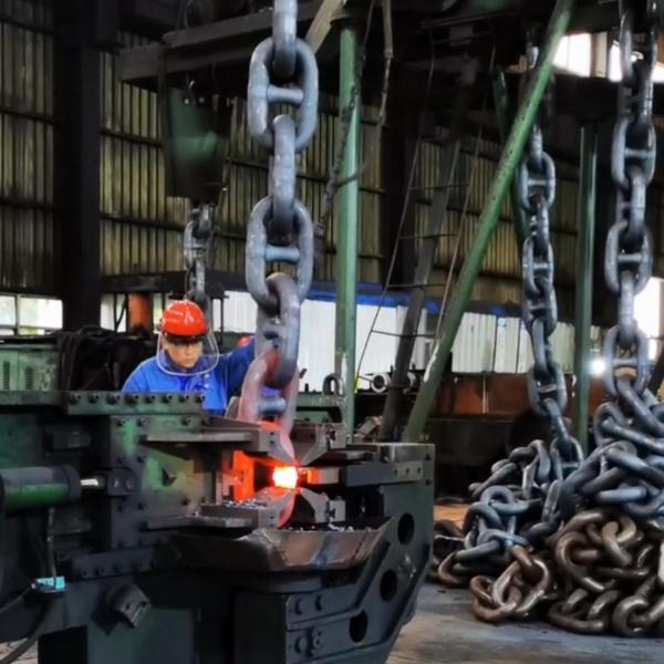 102mm Anchor Chains Grade 3 High Strength Alloy Steel Galvanized Stud Link