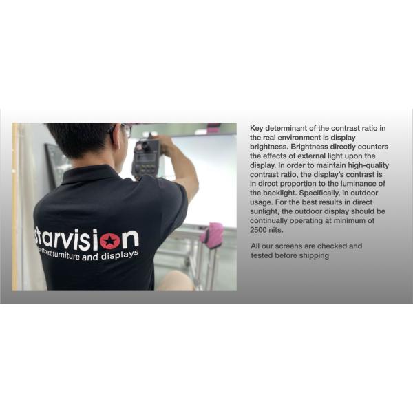 Galvanized Steel Vertical Digital Poster 4k Lcd Display Clear Polarizer