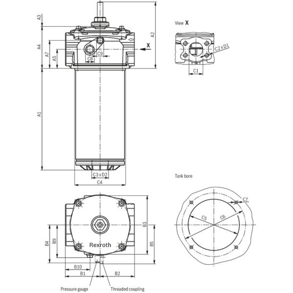 10TEN0040-00000A00-P2,2-M-R3, R928054255, Bosch Rexroth, Tank mounted return line filters, MobileHydraulics