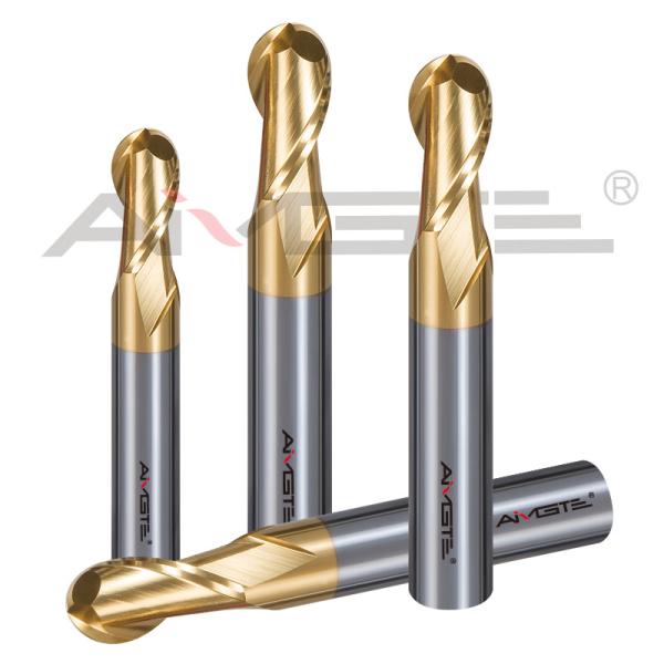 0.6μm 0.4μm TiN Coated End Mills 8mm CNC End Mill Bits For Iron