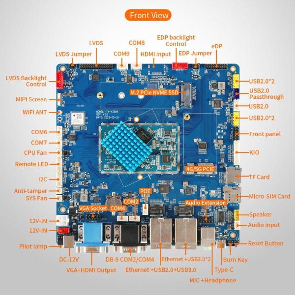Buy ITX-3399 Intelligent Industrial Computer Mainboard 8Ω·6W dual-channel audio amplifier output at wholesale prices
