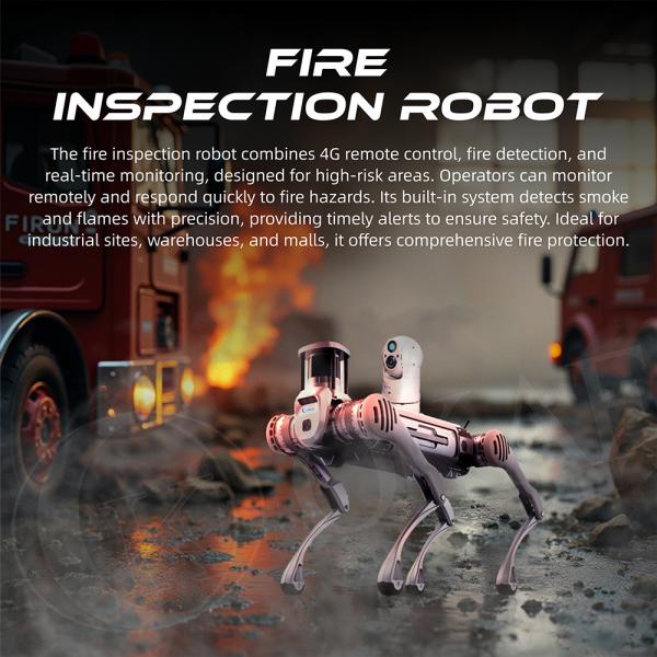 OKAF Airport subway high speed rail biomimentic quadruped robot dog AI face recognition patrol security robot dog