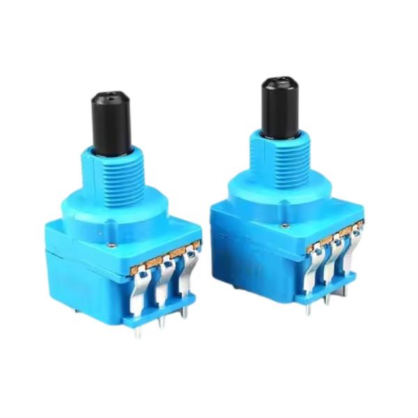 Buy WH116AK Series Dimmer Dual Control Potentiometer B500K 5-pin With Rotary Switch Half Shaft Handle Length 16MM at wholesale prices